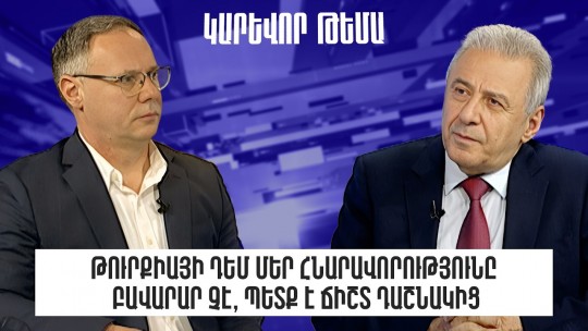 Թուրքիայի դեմ մեր հնարավորությունը բավարար չէ, պետք է ճիշտ դաշնակից․ Վաղարշակ Հարությունյան