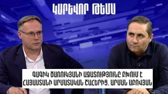 Գագիկ Ծառուկյանի ազատությունը բխում է Հայաստանի արմատական շահերից. Արման Աբովյան